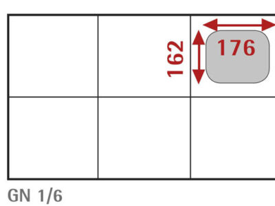 BAC INOX GN 1/6 - PROF. 162 MM
