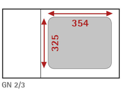 BAC INOX GN 2/3 - PROF. 325 MM