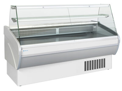 COMPTOIR D'EXPOSITION - VITRAGE DROIT - PROF 931 MM - FROID VENTILÉ