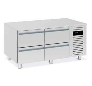 SOUBASSEMENT RÉFRIGÉRÉ POSITIF GN 1/1 - PROF. 700 MM - 4 TIROIRS