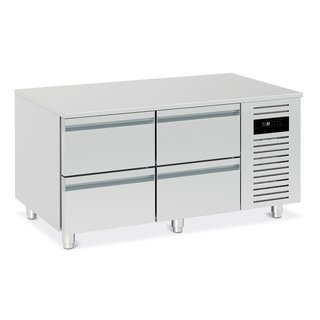 SOUBASSEMENT RÉFRIGÉRÉ POSITIF GN 1/1 - PROF. 700 MM - 4 TIROIRS