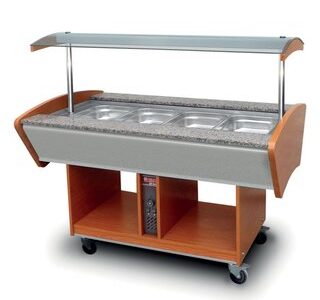 BUFFET CHAUD CENTRAL - 4 BACS GN 1/1