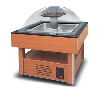 BUFFET RÉFRIGÉRÉ CENTRAL CARRÉ - 4 BACS GN 1/1
