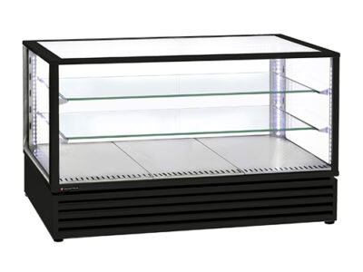 VITRINE PANORAMIQUE A POSER 3 GN1/1 2 ETAGERES EN VERRE