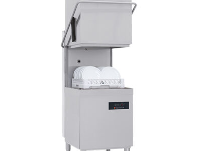 LAVE -VAISSELLE À CAPOT DOUBLE PAROI 500 AVEC ADOUCISSEUR PRODUCTION: 60 PANIERS/H CONSO 2L/CYCLE CMD ELECTRONIQUES
