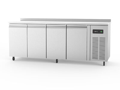 DESSERTE REFRIGEREE  POSITIVE 4P ADOSSEE PROF 700 553L 4 GRILLES + 4 PG