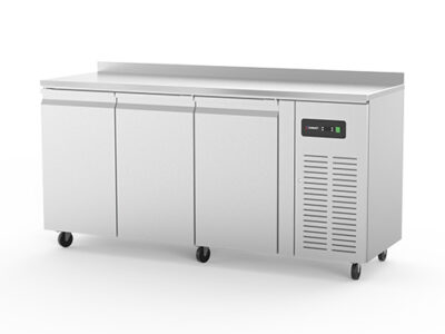 DESSERTE REFRIGEREE POSTIVE  3P ADOSSEE PROF 600 417L 3 GRILLES + 3 PG