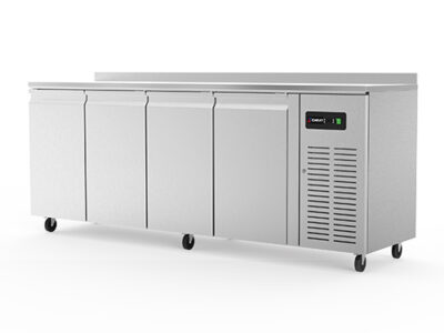 DESSERTE REFRIGEREE POSITIVE 4P ADOSSEE PROF 600 553L 4 GRILLES + 4 PG