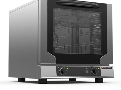 FOUR MIXTE A VAPEUR 4 NIVEAUX 429x345 CMD MECANIQUES OUVERTURE FRONTALE GAMME SPACE LINE SANS HUMIDIFICATEUR RÉGULÉ 1 VENTILATEUR UNIDIRECTIONNEL ESPACEMENT NIV : 74MM