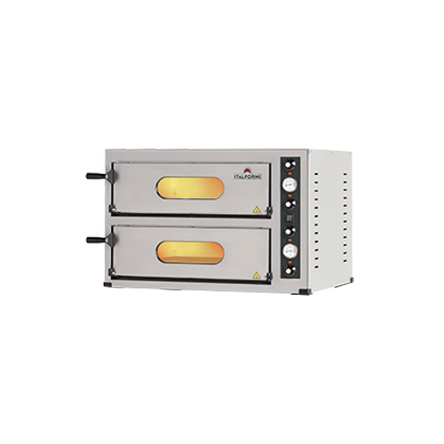 FOUR A PIZZA ELEC GAMME EK 2X 4 PIZZAS DIAM.32MM 2 NIVEAUX SOLE PIERRE REFRACTAIRE
