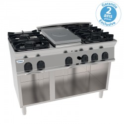 ELEMENT MONOBLOC  4 FEUX + 1/2 PLAQUE COUP DE FEU - GAZ