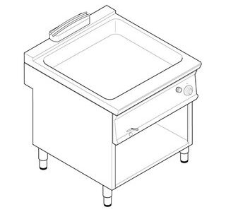 ELEMENT MONOBLOC  BAIN MARIE GAZ GN 2/1