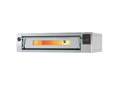 FOUR A PIZZA ELEC GAMME EURO CLASSIC 6 PIZZAS EN LONGUEUR DIAM.30MM CHAMBRE TOUTE REFRACTAIRE ET RESISTANCE DANS LA PIERRE REFRACTAIRE SUPERPOSABLE