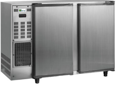 ARRIÈRE-BAR INOX GROUPE LOGÉ - 2 PORTES PLEINES