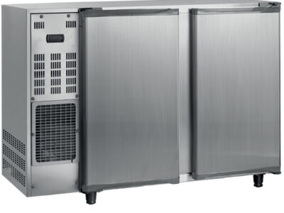 ARRIÈRE-BAR INOX GROUPE LOGÉ - 2 PORTES PLEINES