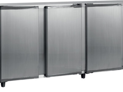 ARRIÈRE-BAR INOX GROUPE LOGÉ - 4 PORTES PLEINES