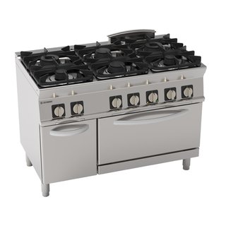 FOURNEAU 6 FEUX / FOUR ÉLECTRIQUE GN1/1 + PLACARD