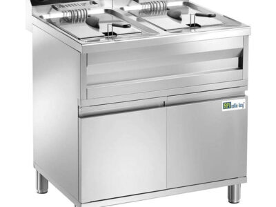FRITEUSE SUR COFFRE ÉLECTRIQUE AVEC VIDANGE - 2 X 9 L