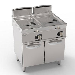 FRITEUSE GAZ 2X 13 L - SUR COFFRE - TUYERES TRAVERSANTES