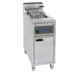 FRITEUSE SUR COFFRE GAZ AVEC VIDANGE 16 LITRES 14 KW