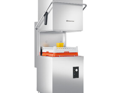 LAVE VAISELLE  A CAPOT SIMPLE PAROI PANIER 500 DOT: 1 PANIER CARRE A ASSIETTES + 1 PANIER CARRE A VERRES + 2 PANIERS CARRES A COUVERTS // PRODUCTION: 40 PANIERS/H CONSO 3L/CYCLE