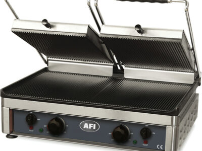 GRILL PANINIS ÉLECTRIQUE - PLAQUE DOUBLE RAINURÉE