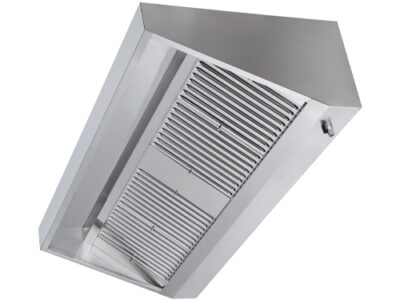 HOTTE STATIQUE PROF 900 CASQUETTE OBLIQUE LONG: 2000 NB DE FILTRES: 4 (400 x 500) //DEBIT: 2400 m3/h