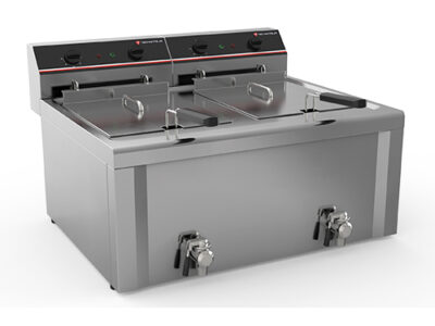 FRITEUSE ELECTRIQUE MASTER A POSER 2 CUVES 2x 10/12 L DOT: 1 PANIER/CUVE // RENDEMENT 2x26KG/H