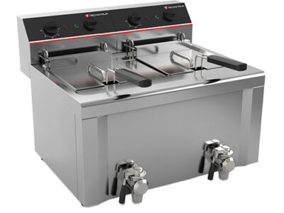 FRITEUSE ELECTRIQUE MASTER A POSER 2 CUVES 2x 8/9 L DOT: 1 PANIER/CUVE // RENDEMENT 2x25KG/H