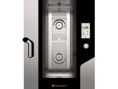 FOUR MIXTE A VAPEUR 11 NIVEAUX GN1/1 CMD TACTILES OUVERTURE LATERALE GAMME OPIUM LINE AVEC HUMIDIFICATEUR RÉGULÉ 2 VENTILATEURS BIDIRECTIONNELS + SONDE NUMERIQUE ESPACEMENT NIV : 68MM