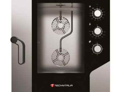 FOUR MIXTE A VAPEUR 7 NIVEAUX GN1/1 CMD MECANIQUES OUVERTURE LATERALE GAMME OPIUM LINE AVEC HUMIDIFICATEUR RÉGULÉ 2 VENTILATEURS BIDIRECTIONNELS ESPACEMENT NIV : 68MM