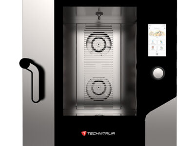 FOUR MIXTE A VAPEUR 7 NIVEAUX GN1/1 CMD TACTILES OUVERTURE LATERALE GAMME OPIUM LINE AVEC HUMIDIFICATEUR RÉGULÉ 2 VENTILATEURS BIDIRECTIONNELS + SONDE NUMERIQUE ESPACEMENT NIV : 68MM