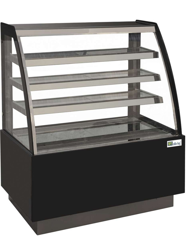 VITRINE PÂTISSERIE - VITRAGE BOMBÉ - 3 ÉTAGÈRES - 301 L