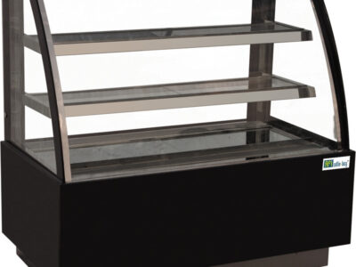 VITRINE PÂTISSERIE - VITRAGE BOMBÉ - 2 ÉTAGÈRES - 395 L