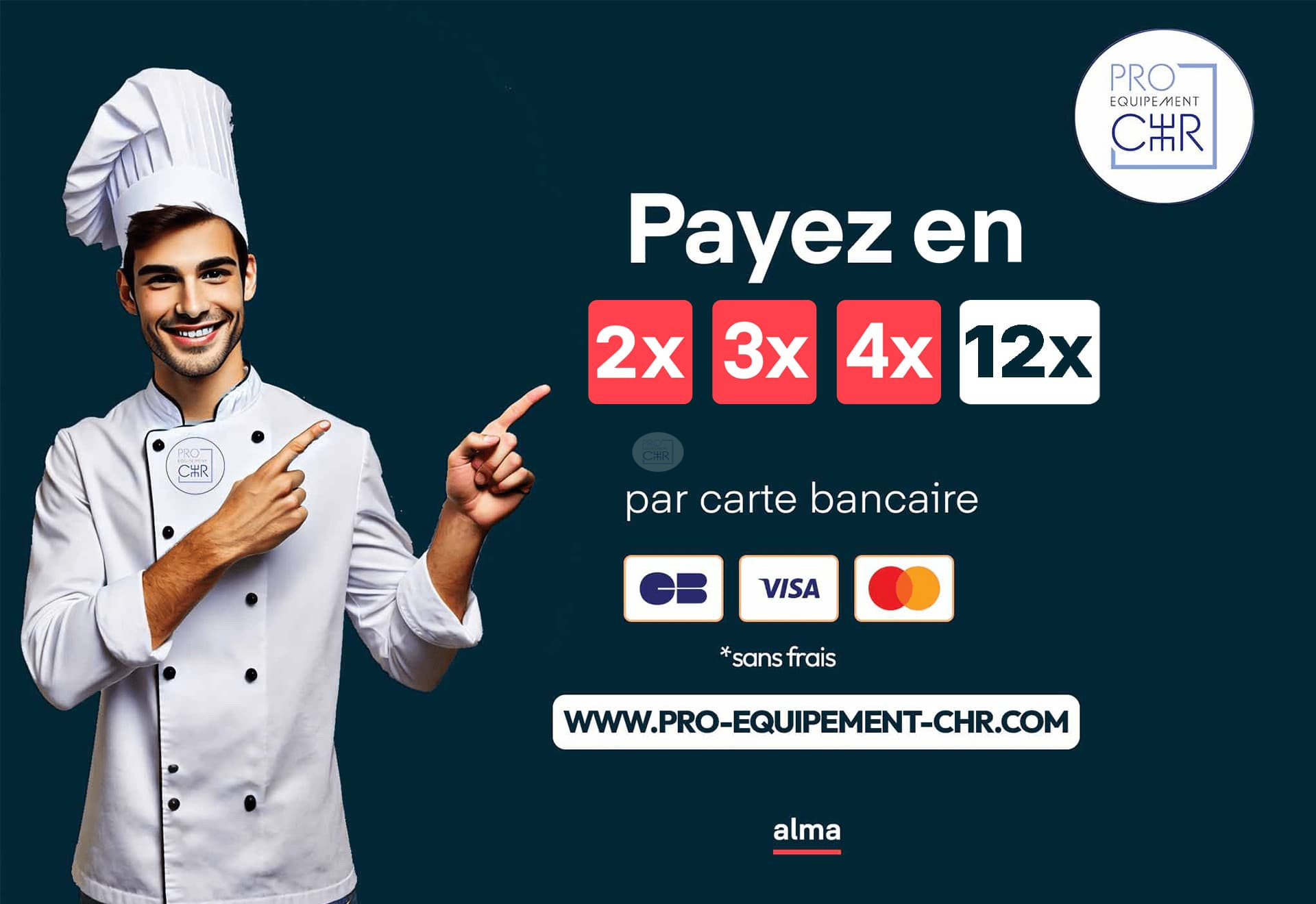 Paiement en 4x simple et sécurisé, disponible sur notre site avec Alma