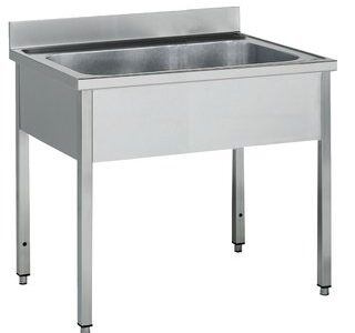 PLONGE PÂTISSIÈRE INOX - 1 BAC - PROFONDEUR 700 MM