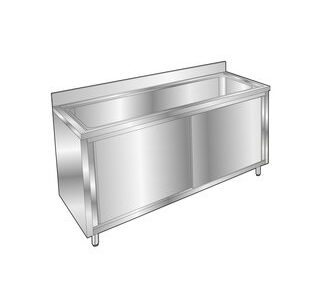 PLONGE PÂTISSIÈRE INOX - 1 BAC - PROFONDEUR 700 MM