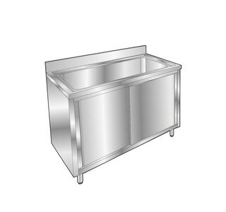 PLONGE PÂTISSIÈRE INOX - 1 BAC - PROFONDEUR 700 MM