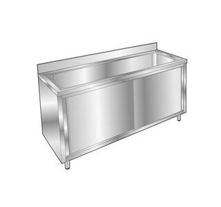 PLONGE PÂTISSIÈRE INOX - 1 BAC - PROFONDEUR 700 MM