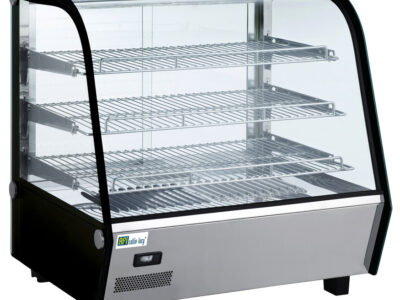 VITRINE BOMBÉE CHAUDE À POSER - PORTES COULISSANTES - SERVICE ARRIÈRE - 120 L