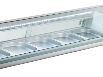 VITRINE RÉFRIGÉRÉE À SUSHIS - PORTES COULISSANTES - 5 BACS GN 1/2