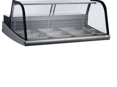 VITRINE À POSER - SANS CHARIOT - 6 BACS GN 1/2 + 2 BACS GN 1/4