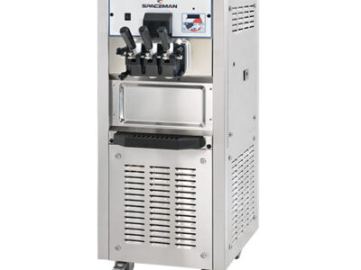 MACHINE A GLACE SPACEMAN SUR ROULETTES 2 PARFUMS ET 1 MELANGE DES DEUX 300CORNETS/H