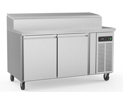 DESSERTE DE PREPARATION REFRIGEREE POSITIVE 2P 7 BACS GN 1/3 390L 2 GRILLES 600x400 + 2 PG