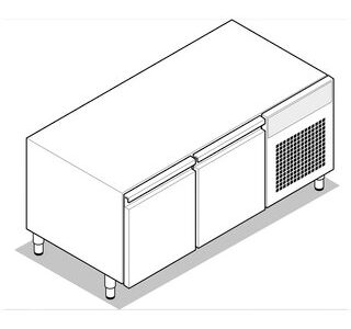 SOUBASSEMENT RÉFRIGÉRÉ GN 1/1 - 2 PORTES