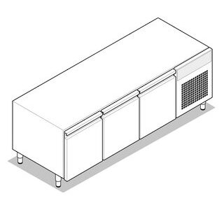 SOUBASSEMENT RÉFRIGÉRÉ GN 1/1 - 3 PORTES