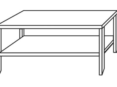 ÉTAGÈRE DE CHEF INOX - DOUBLE - LONG. 1600 MM