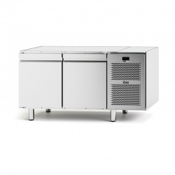 TABLE RÉFRIGÉRÉE PÂTISSIÈRE NEOS - 2 PORTES PLEINES - SANS DESSUS - POSITIVE -2°/+8°C