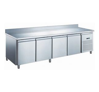 TABLE RÉFRIGÉRÉE PROF 600 POSITIVE AVEC DOSSERET - 4 PORTES