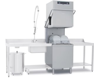 LAVE-VAISSELLE A CAPOT - 500 X 500 MM - AVEC ADOUCISSEUR EN CONTINU